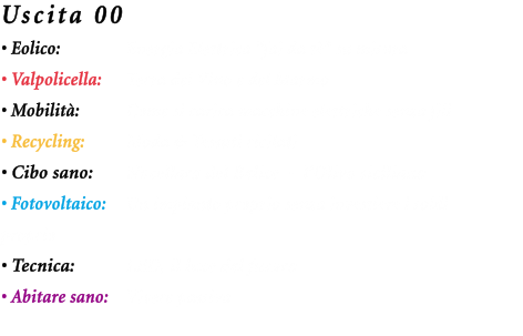 Uscita 00 • Eolico: 	Energia Elettrica “fai da tè” su misura • 